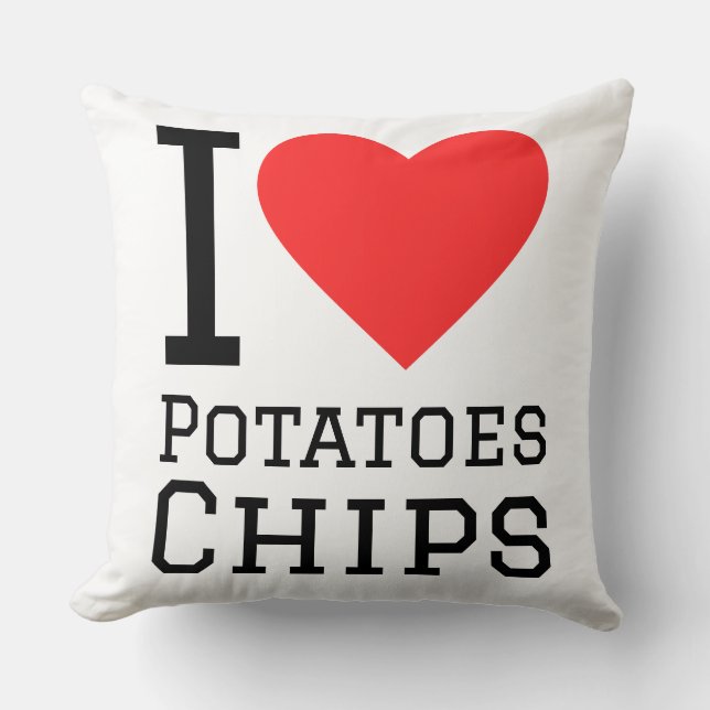 I love potatoes chips  kissen (Vorderseite)