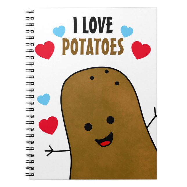 I Love Potatoes Notizblock (Vorderseite)