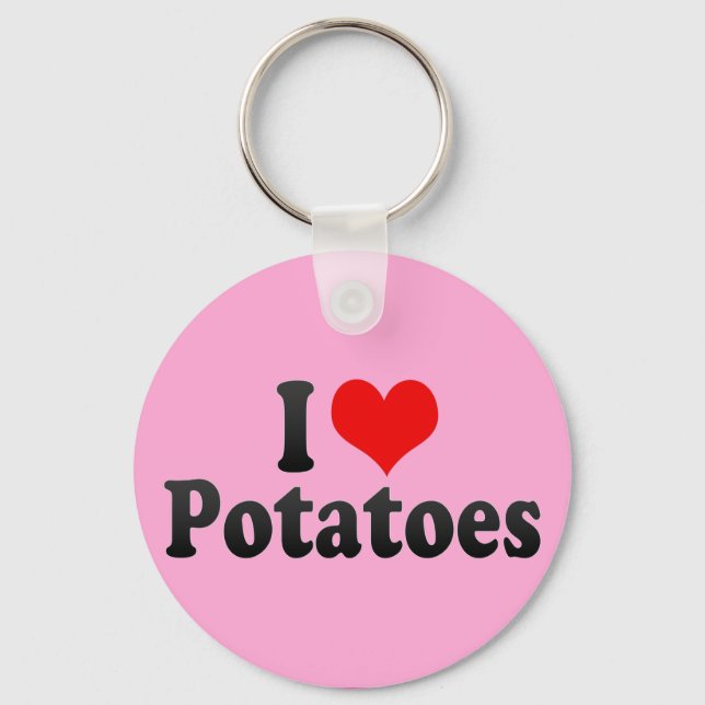 I Love Potatoes Schlüsselanhänger (Vorderseite)