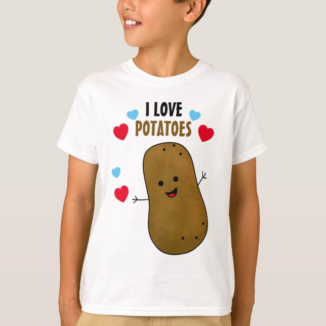 I Love Potatoes T-Shirt (Vorderseite)