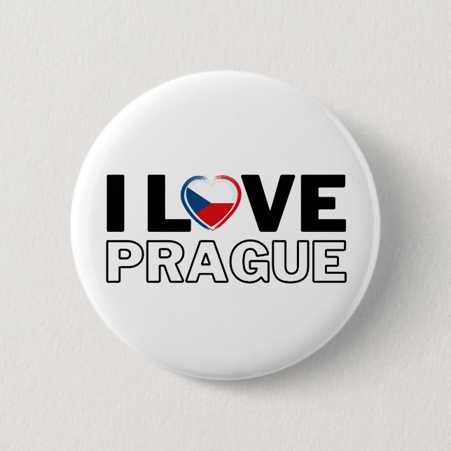 I LOVE PRAG - For real Praguers! Button (Vorderseite)