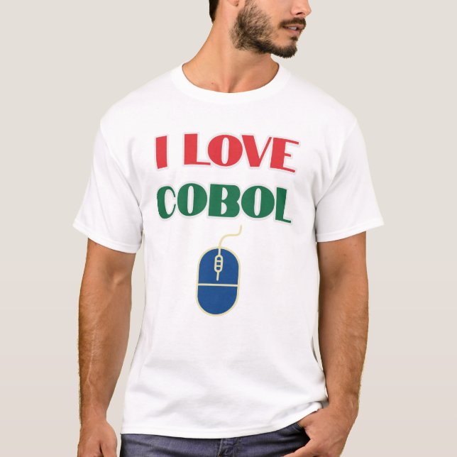 I Love Programming and I Love Cobol T-Shirt (Vorderseite)