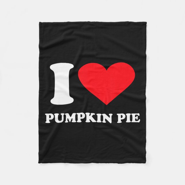 I Love Pumpkin E I Heart Pumpkin E  Fleecedecke (Vorderseite)