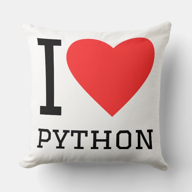 I love Python Kissen (Vorderseite)