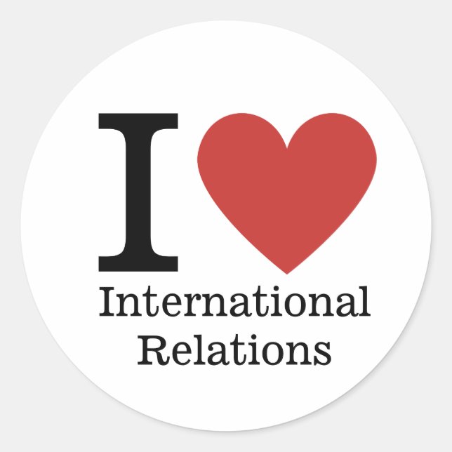 I ❤️ Love Relations Internationales STICKER (Devant)