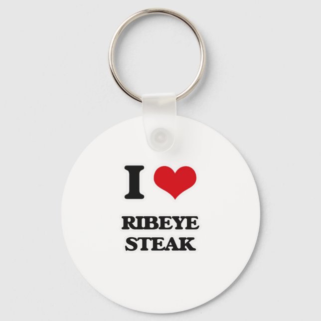 I Love Ribeye Steak Schlüsselanhänger (Vorderseite)