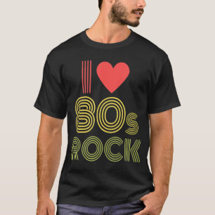I Love Rock n Roll 80s Retro Music Tshirt pour gar
