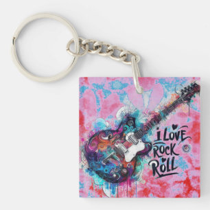 I Love Rock N Roll Guitare Électrique Peinture