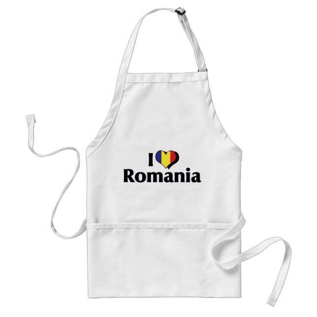 I Love Romania Flag Schürze (Vorne)