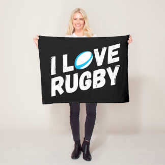 I LOVE RUGBY FLEECEDECKE
