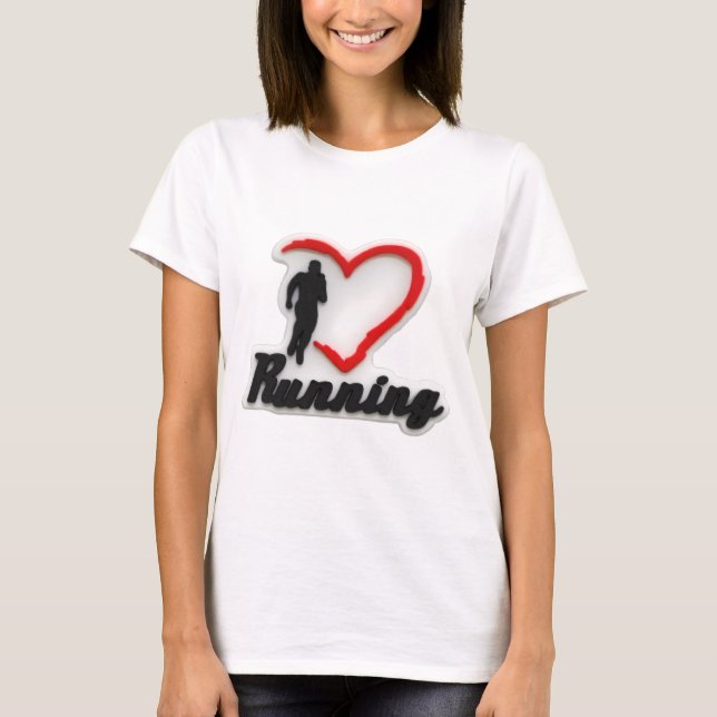 I Love Runner Coeur T-Shirt (Devant)