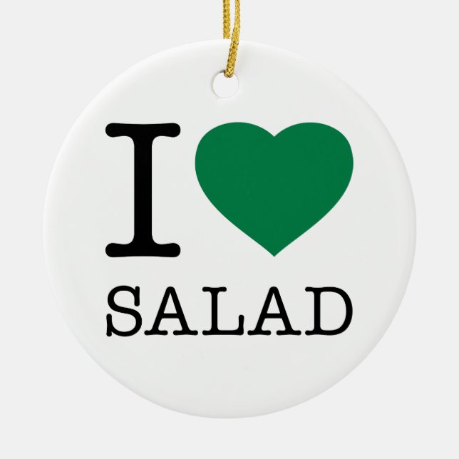 I LOVE SALAD KERAMIK ORNAMENT (Vorne)