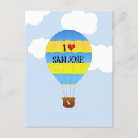I Love San Jose, montgolfière Carte postale