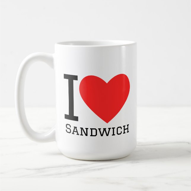 I love sandwich kaffeetasse (Links)