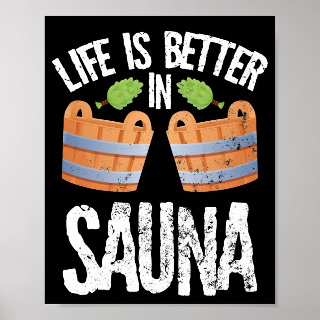 I love saunas poster (Vorne)
