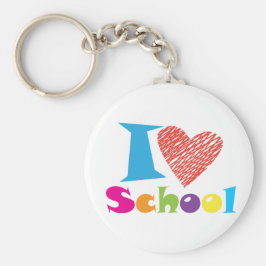 I Love School. Back to School. Cartoon Graduation  Schlüsselanhänger