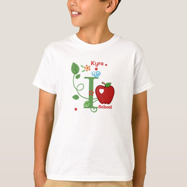 I Love School T-Shirt pour enfant (Devant)