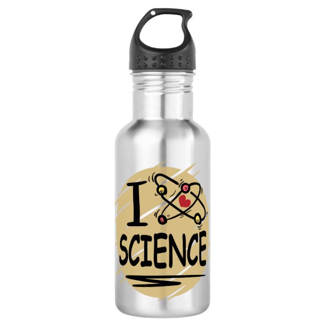 I love Science Edelstahlflasche (Vorderseite)