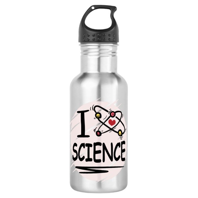 I love Science Edelstahlflasche (Vorderseite)