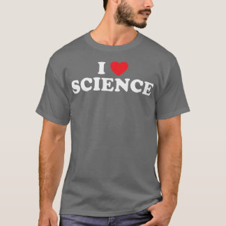 I Love Science Heart Scientific Luv Knowledge Smar T-Shirt
