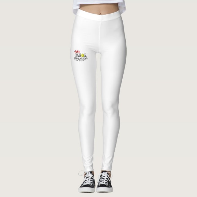 I Love Senior Softball Leggings 2 (Vorderseite)