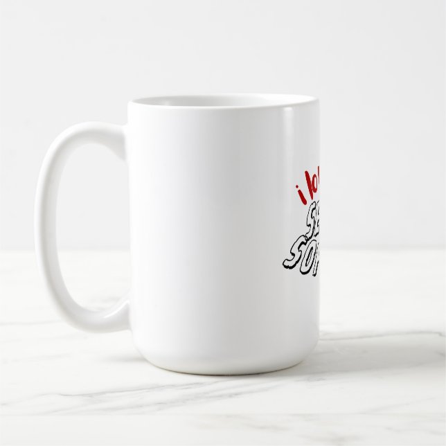 I Love Senior Softball Mug Kaffeetasse (Links)