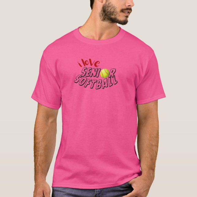 I Love Senior Softball T-shirt (Vorderseite)