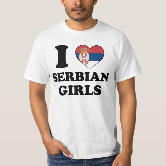 I love Serbian Girls T-Shirt (Vorderseite)