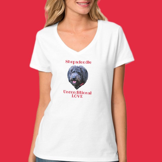 I Love Shepadoodles Inconditionnel Love T-Shirt (Créateur téléchargé)
