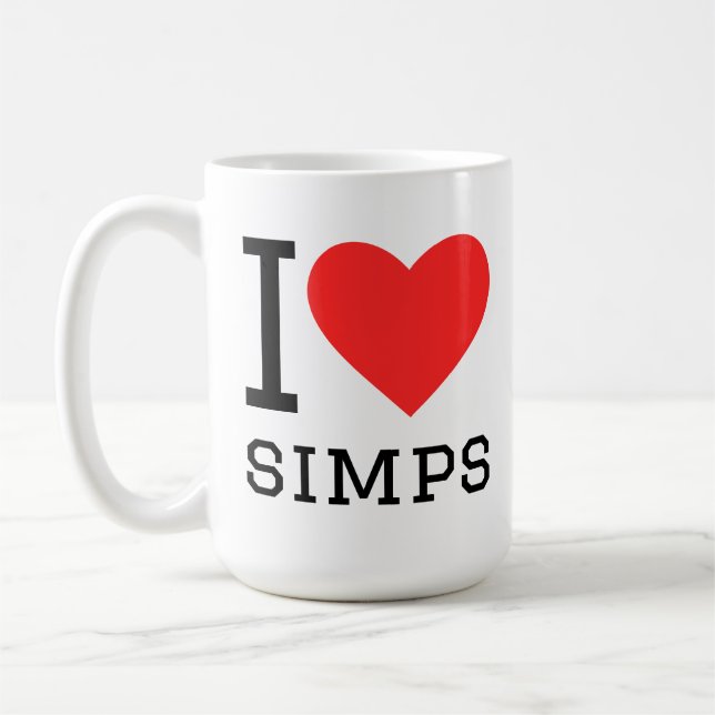 I love simps kaffeetasse (Links)