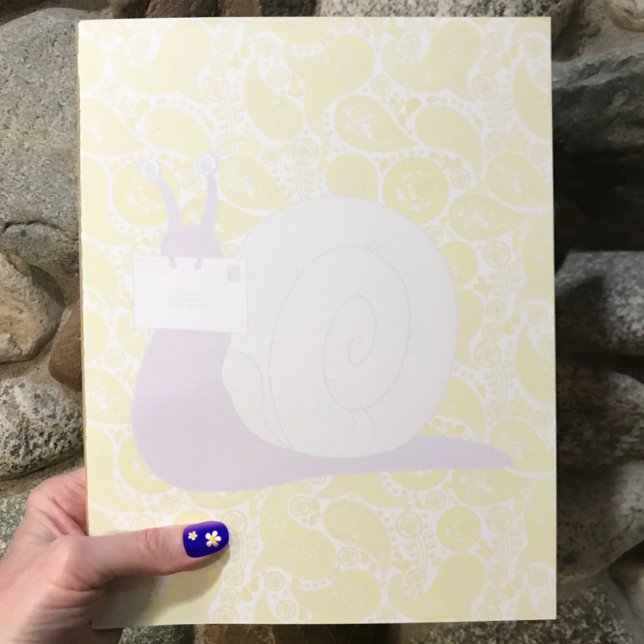 I Love Snail Mail (Jaune) - Bloc-notes de 11 po x  (Créateur téléchargé)