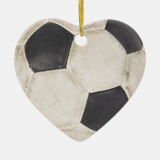 I Love Soccer Christmas Tree Ornament Gift Idea (Vorne)