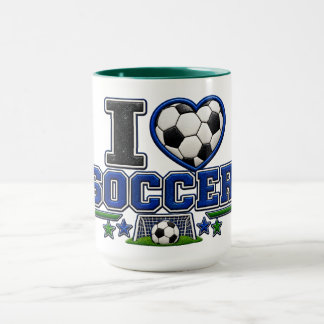 I Love Soccer Mug | Soccer Lover Coffee Cup Gift Tasse