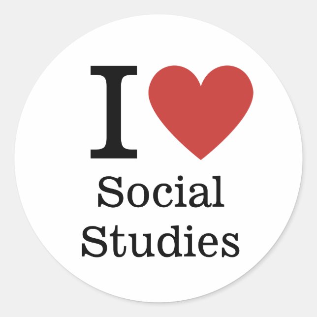I ❤️ Love Social Studies STICKER (Devant)