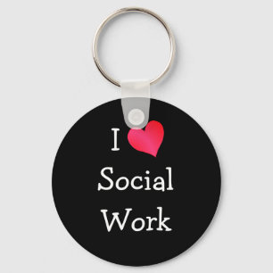 I Love Social Work Schlüsselanhänger