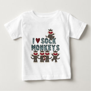 I Love Sock Monkeys Tshirts et cadeaux