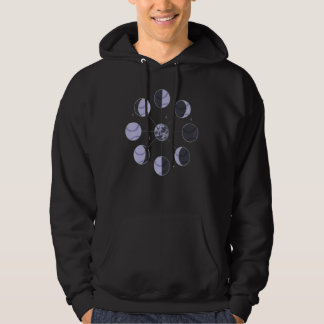 I Love Softball Moon Phases In Lilac Pastel Aesthe Hoodie