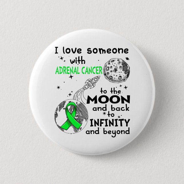 I love Someone with Adrenal Cancer Awareness Button (Vorderseite)