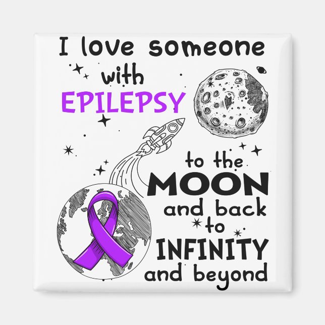 I love Someone with Epilepsy Awareness Magnet (Vorne)