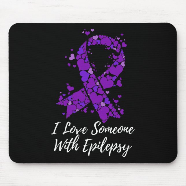 I Love Someone With Fight Epilepsy Awareness  Mousepad (Vorne)