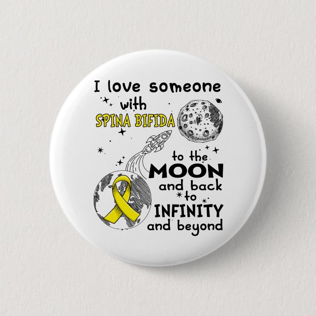 I love Someone with Spina Bifida Awareness Button (Vorderseite)