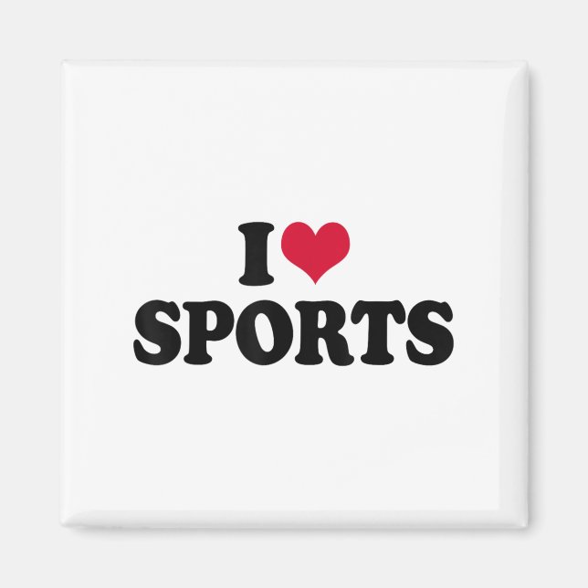 I Love Srts Fitness Motivation  Magnet (Vorne)