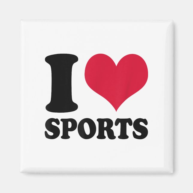 I Love Srts Fitness Motivation  Magnet (Vorne)