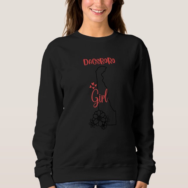 I Love State Of Delaware Flower Outline Dagsboro C Sweatshirt (Vorderseite)
