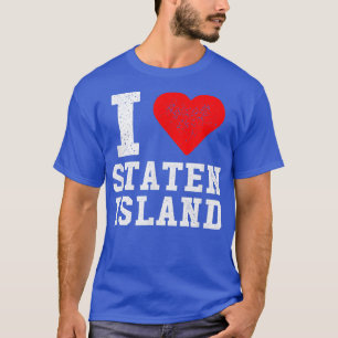I Love Staten Island Red Heart Meme T-Shirt