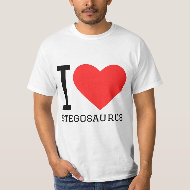 I love stegosaurus  T-Shirt (Vorderseite)