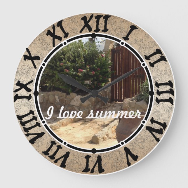 I love summer große wanduhr (Vorderseite)