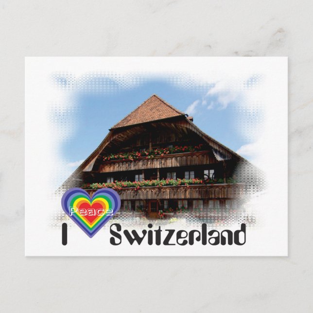 I love Switzerland Postkarte (Vorderseite)