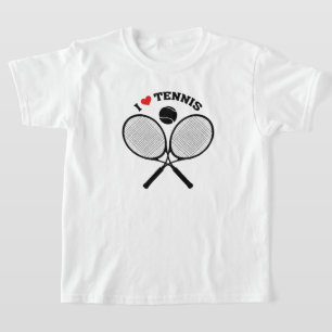 I Love Tennis Crossed Rackets Tennis T-shirt