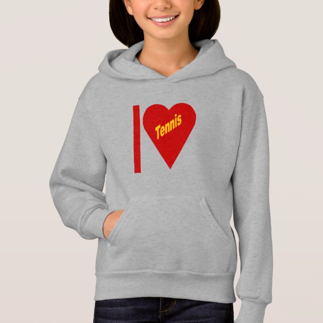 I LOVE TENNIS HOODIE (Vorderseite)